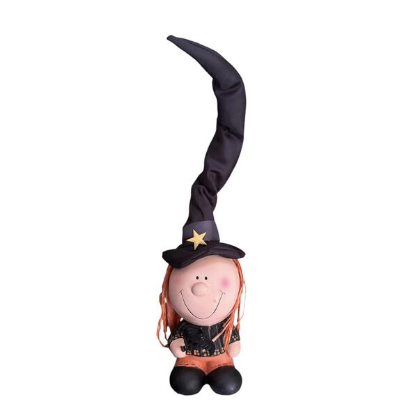 Witch Bendable Hat Magic Creations Ceramic Halloween Bat Pumpkin Whimsical READ - Picture 1 of 5
